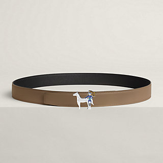 【メンズに人気♪】 Hermes Artificierバックルベルト32mm Volte-face reversible belt buckle & Leather strap 32 mm