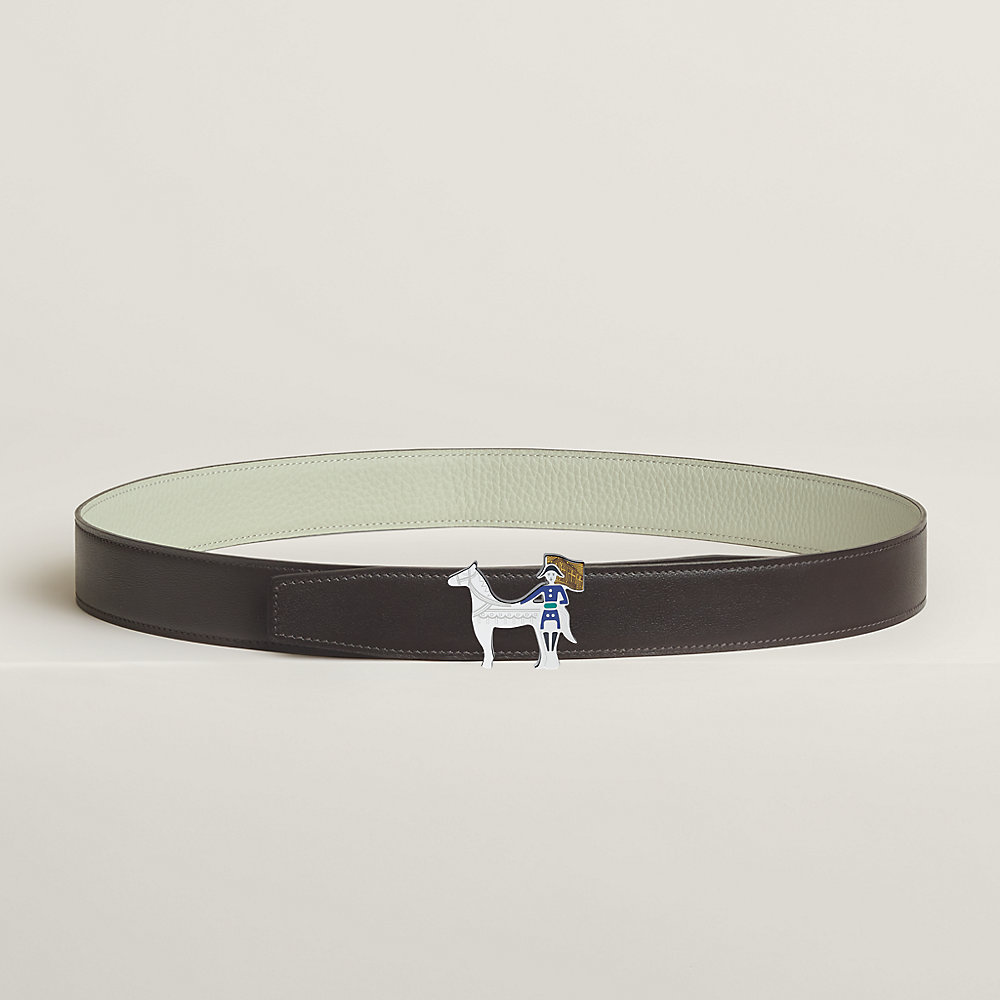 Artificier belt buckle & Reversible leather strap 32 mm | Hermès Australia