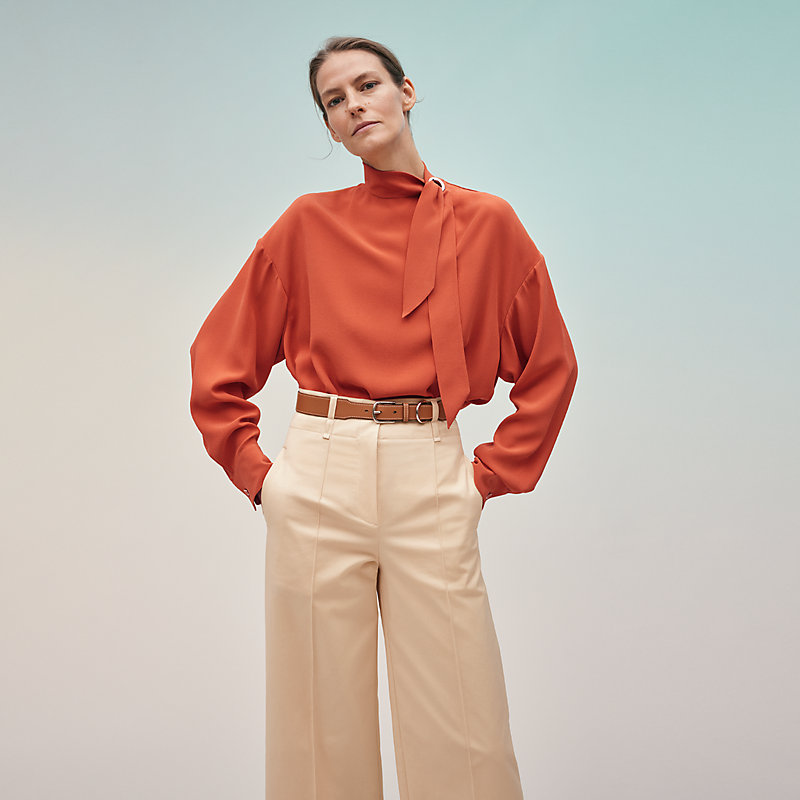 Ascot collar blouse | Hermès Saudi Arabia Ascot collar blouse | Hermès Saudi Arabia