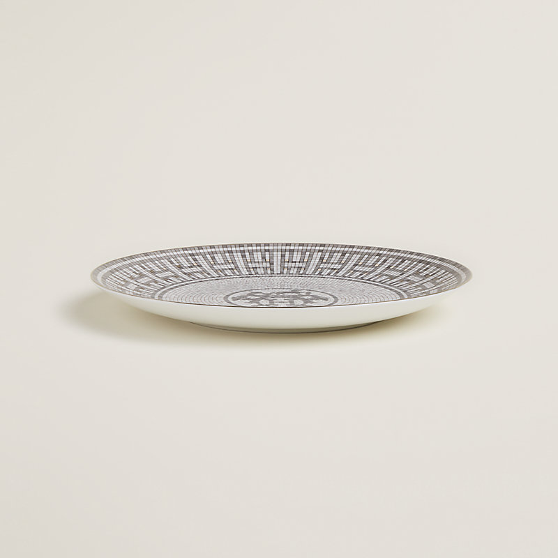 Assiette à dessert Mosaïque au 24 platine