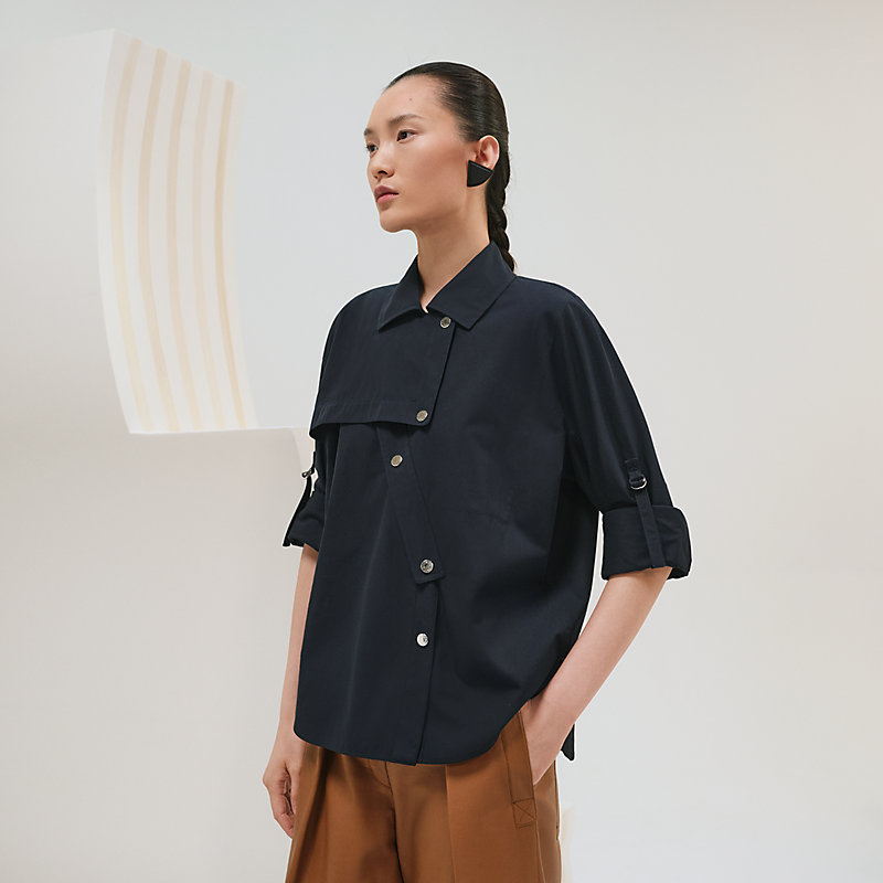 品格あるカジュアル◎【HERMES】T shirt BroderieH HERMES 2023 Chevaloscope Embroidered T-Shirt Dress 40 *New