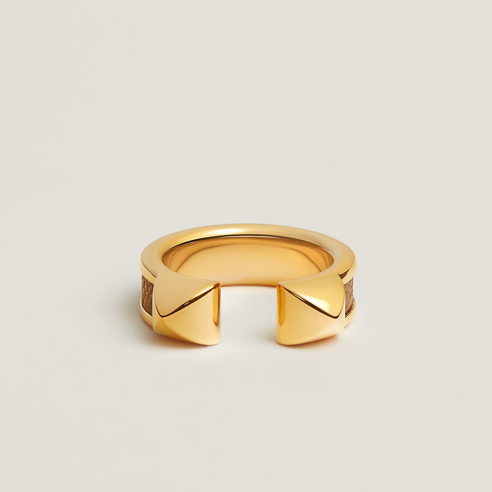 【さりげない輝きでお洒落に】HERMES Athena Double Stud リング Athena double stud ring | Hermès USA