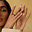 Athena simple stud ring, View: Worn, worn, view 2 of 2