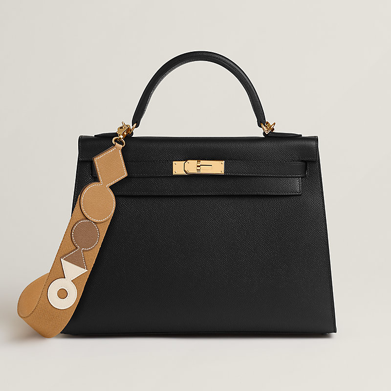 Hermès Sangle Kelly/Bolide 25mm Bag Strap 105 Gold Togo