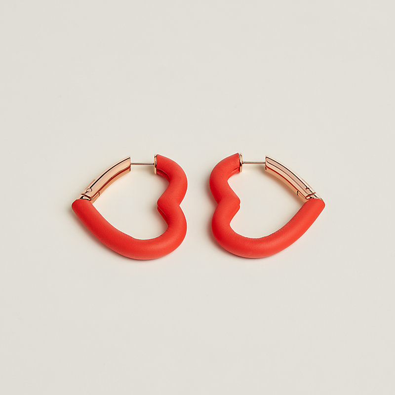 【大きなハート/かわいい♪】HERMES Au Coeur du ピアス 大きなハートで可愛い耳元に♪】HERMES Au Coeur du ピアス