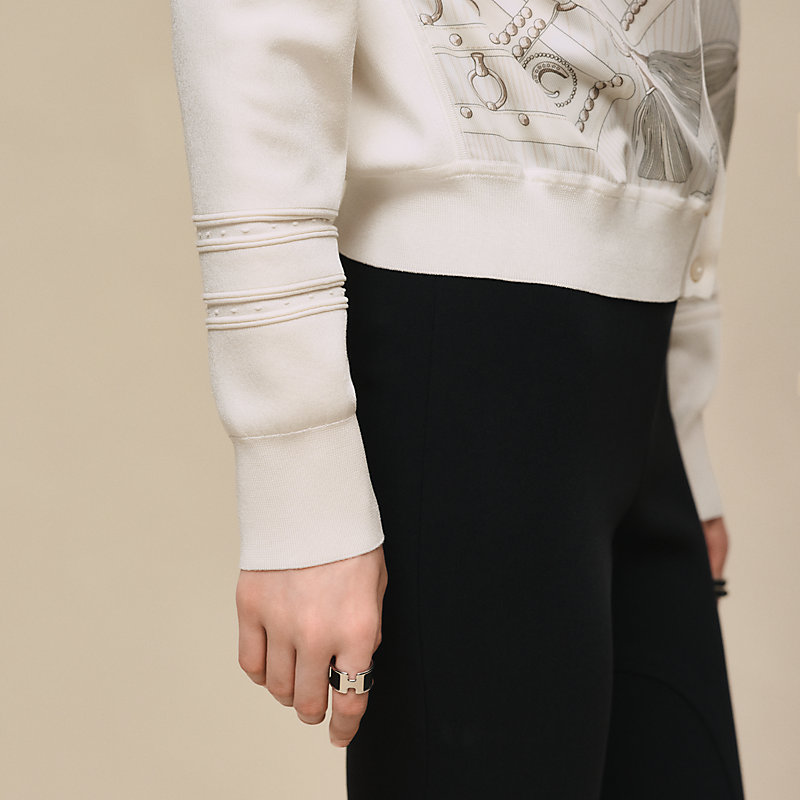 "Aux Champs en Fleurs Raye" buttoned jacket
