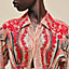 "Aux Champs en Fleurs Raye" drawstring shirt, View: Worn, worn, view 5 of 5