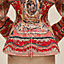 "Aux Champs en Fleurs Raye" mixed leather mat equestrian jacket, View: Worn, worn, view 7 of 8