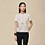 "Aux Champs en Fleurs Raye" short-sleeve sweater, View: Worn, worn, view 2 of 5