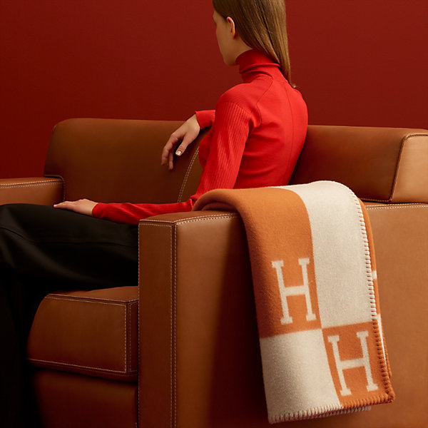 orange h blanket