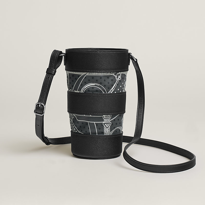 Avecsoie In the Pocket water bottle holder - Black | Hermès Canada