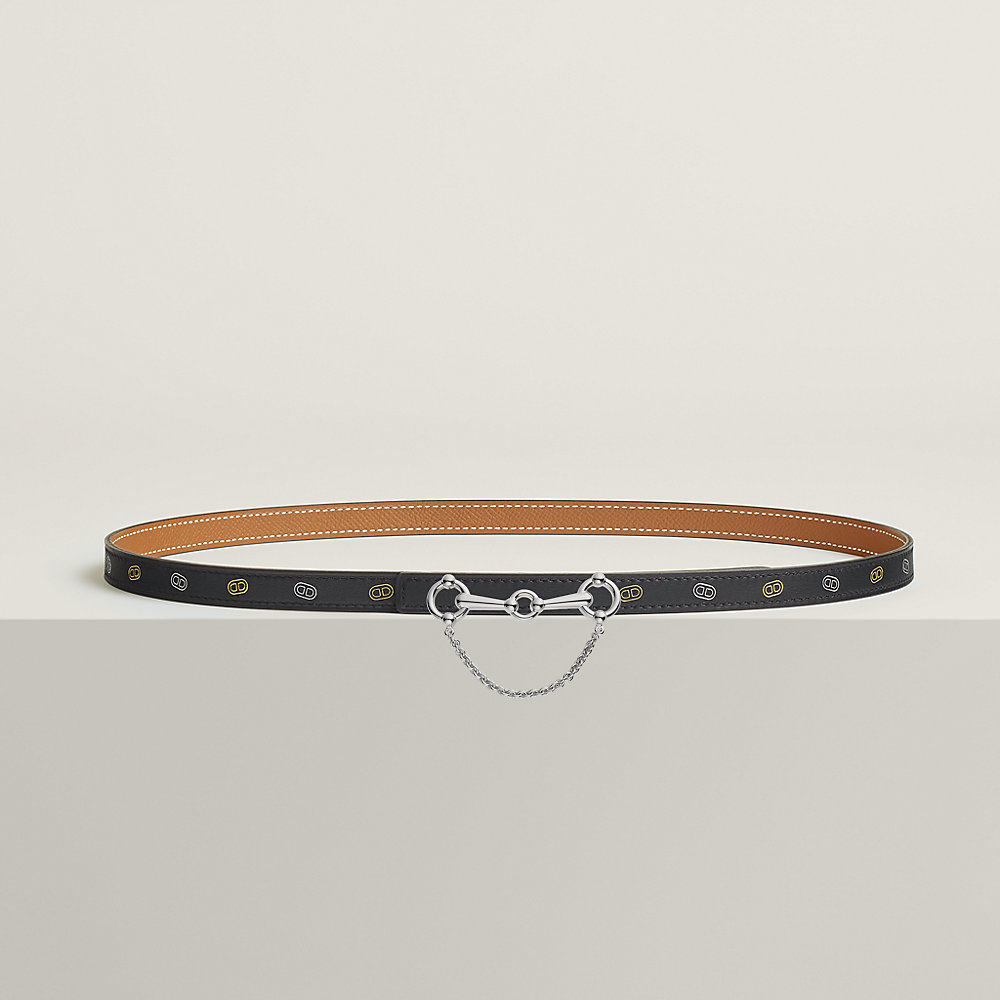 Baby Rider belt buckle & Hermès sur Mer reversible leather strap