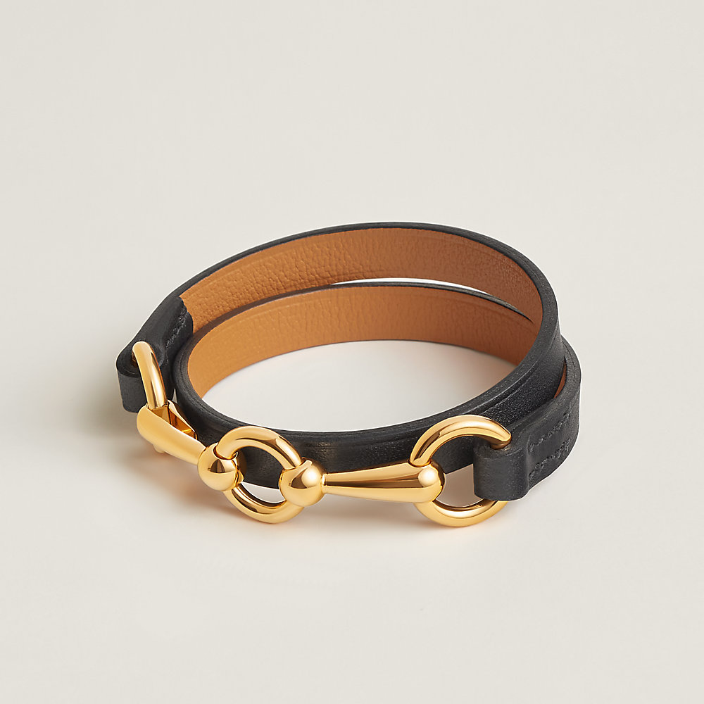 Baby Rider Influcer Baby Rider Double Tour bracelet - Black | Hermès Finland
