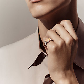 Bague chevalière Hermès Ex-Libris, petit modèle | Hermès France