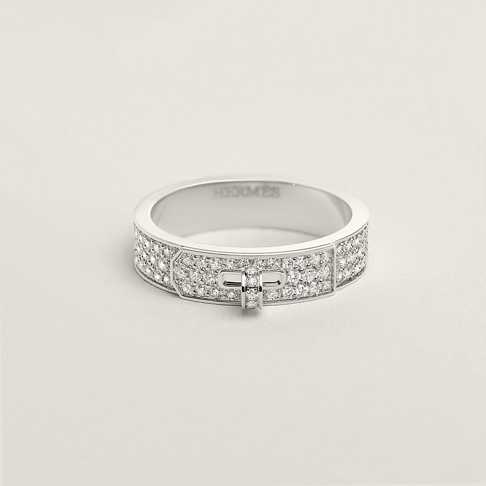 Bague HERMES 'Corozoserie' Plaqué Or - Taille US 4,9 (Taille JP 9) - Occasion état Correct