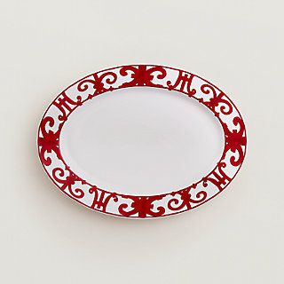 Hermès Balcon du Guadalquivir オーバルプレート Balcon du Guadalquivir oval platter, small model | Hermès Greece