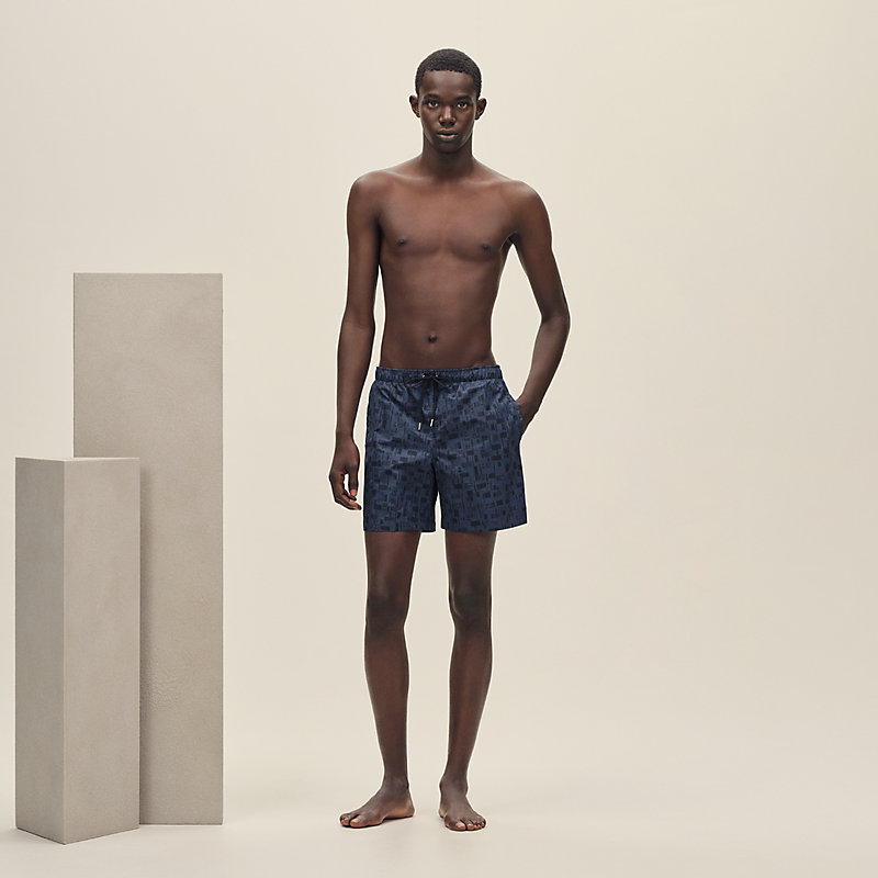 Bañador tipo bóxer estampado "Métal au Carré"