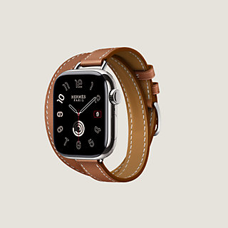 Apple watch bracelet cuir marron hot sale