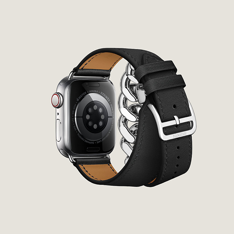 Apple Watch HERMES ラバーバンド(黒) 45mm、41mm | www