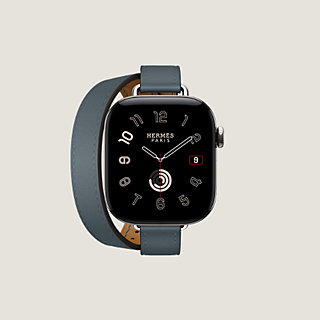 2507 Apple Watch エルメス　エベンヌ　ディプロイアント　バックル Band Apple Watch Hermès Double Tour 42 mm Attelage | Hermès USA