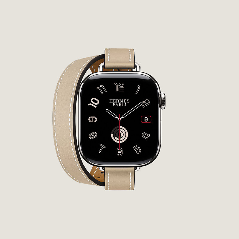 Band Apple Watch Hermès Double Tour 42 mm Attelage | Hermès USA