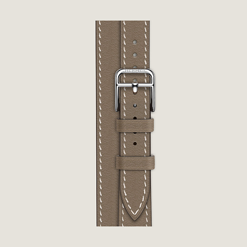 Apple watch hermès stainless steel case with fauve barenia leather single tour deployment buckle hotsell