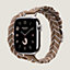 Band Apple Watch Hermès Double Tour 42&nbsp;mm Bridon Lisere Attelage, View: front, front, view 3 of 4