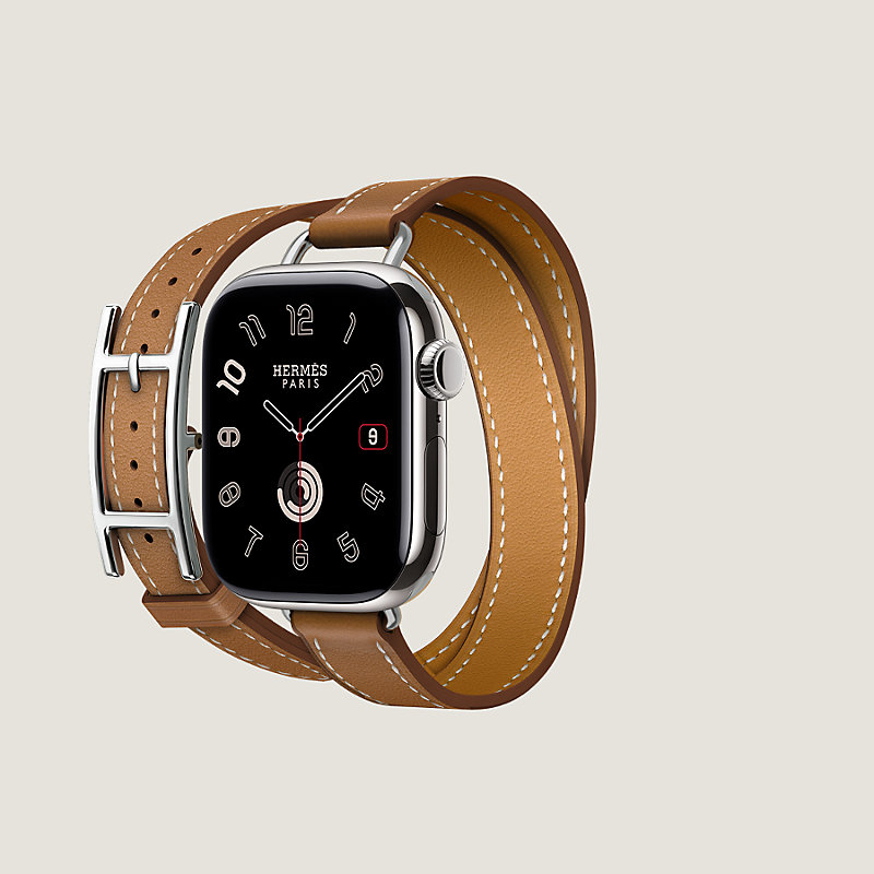 Band Apple Watch Hermès Double Tour 42 mm Hapi Attelage | Hermès USA