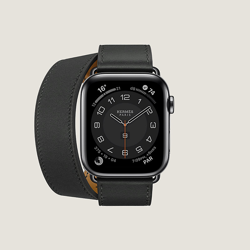 Band Apple Watch Hermès Double Tour 45 mm | Hermès Canada