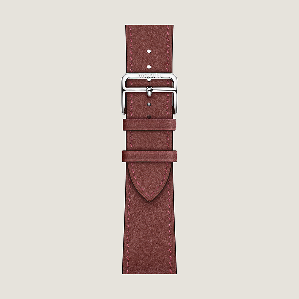 Genuine leather band bracelet strap 19mm lug 17mm buckle (fits) Hermes H  Hour | eBay