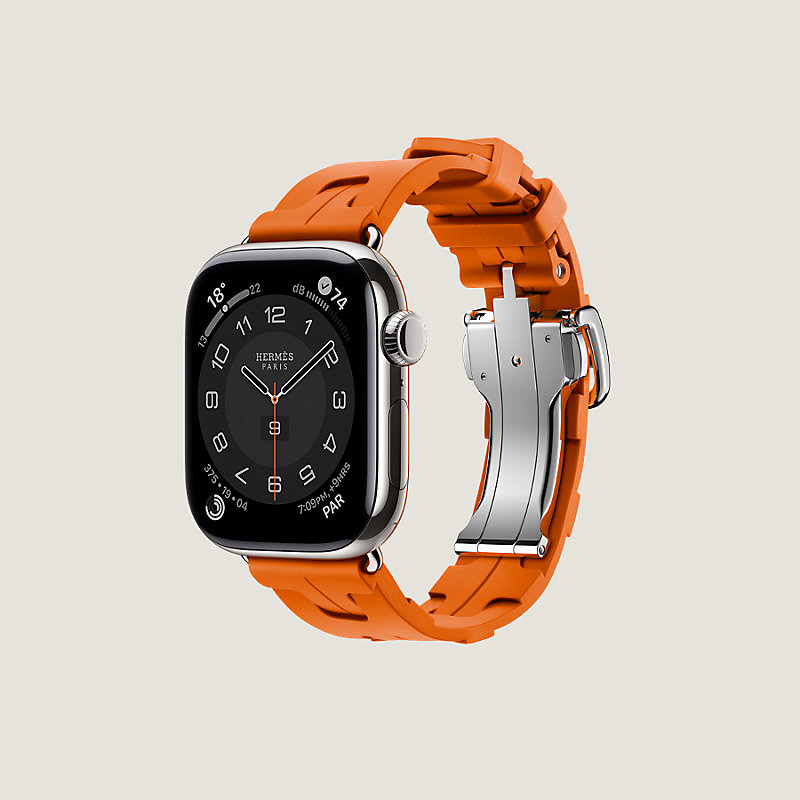 Band Apple Watch Hermès Single Tour 41 mm Deployment Buckle Kilim | Hermès  USA