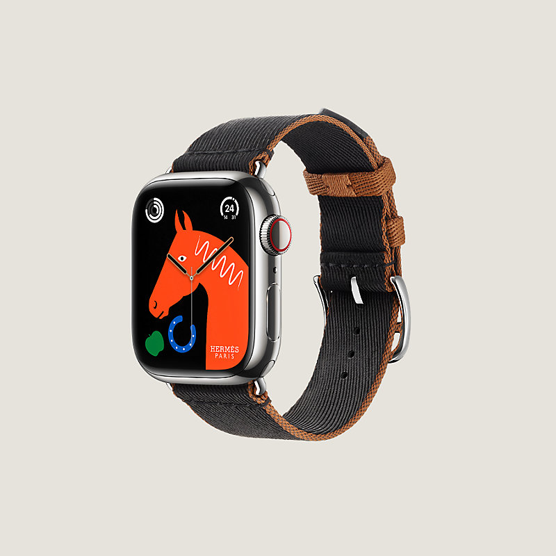 Apple Watch Hermès - 41mm Orange/Rose Mexico Twill Jump Single Tour -  Business - Apple (AE)