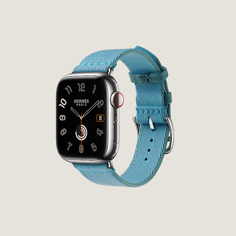 Band Apple Watch Hermès Single Tour 41 mm Twill Jump | Hermès USA