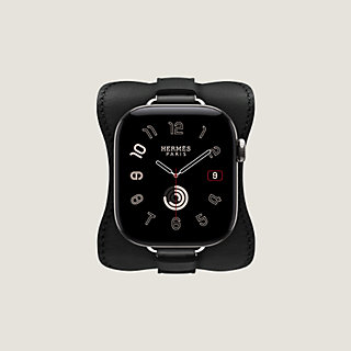 284 Apple Watch エルメス　ブラック　レザー　HERMES Band Apple Watch Hermès Single Tour 42 mm Attelage En Selle