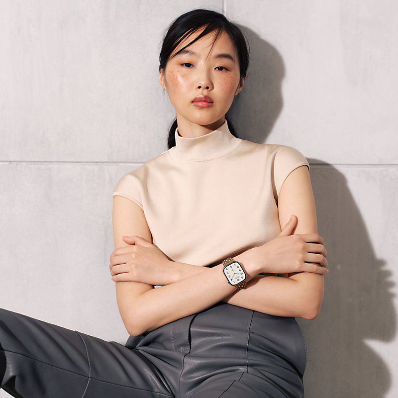 Band Apple Watch Hermès Single Tour 42 mm Clou Medor Rock | Hermès USA