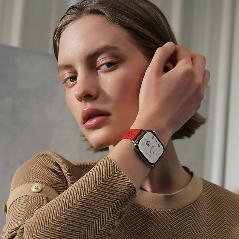 Band Apple Watch Hermès Single Tour 42 mm Neo Tricot | Hermès USA