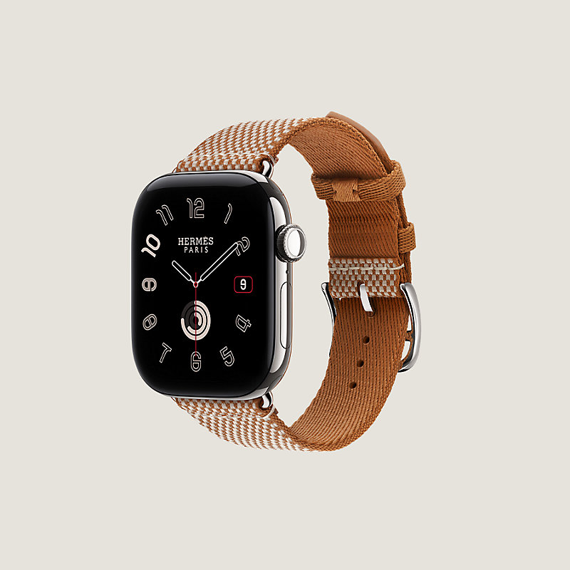 Band Apple Watch Hermès Single Tour 42&nbsp;mm Toile H, View: , view 3 of 4