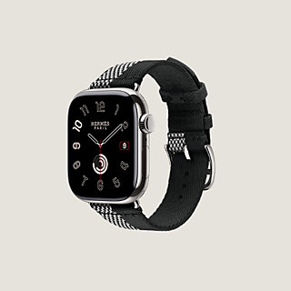 Band Apple Watch Hermès Single Tour 42 mm Toile H Double Jeu