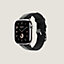 Band Apple Watch Hermès Single Tour 42&nbsp;mm Toile H Double Jeu, View: front, front, view 2 of 3
