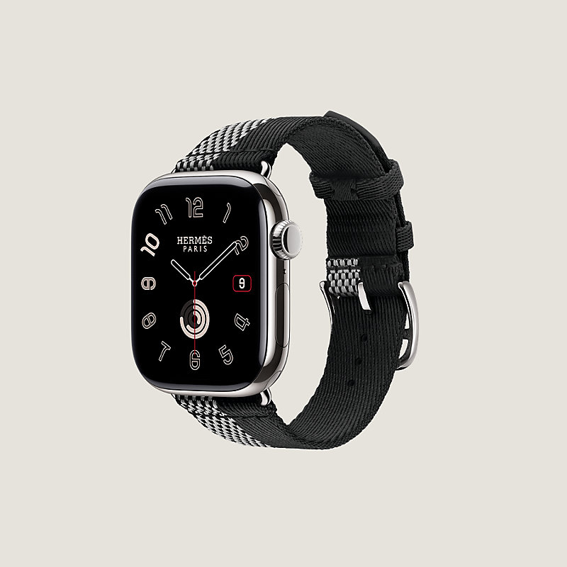 Band Apple Watch Hermès Single Tour 42 mm Toile H Double Jeu