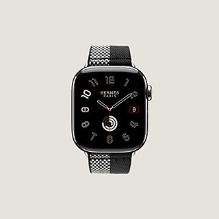 Band Apple Watch Hermès Single Tour 42 mm Toile H Double Jeu