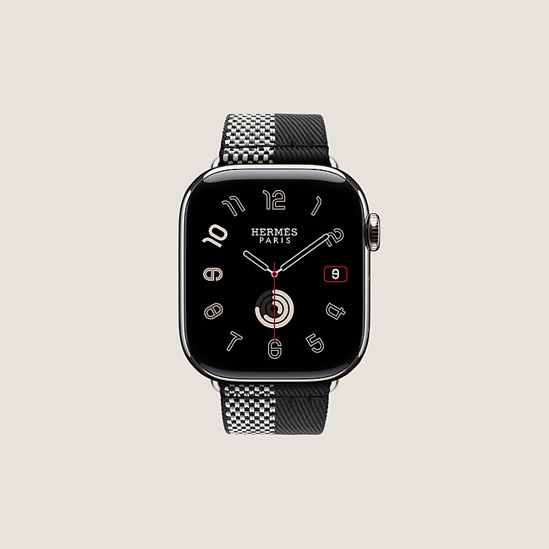 Band Apple Watch Hermès Single Tour 42 mm Toile H Double Jeu