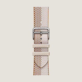 Band Apple Watch Hermès Single Tour 42 mm Toile H Double Jeu
