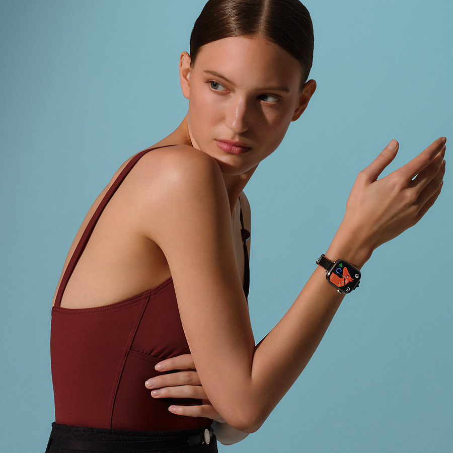 Band Apple Watch Hermès Single Tour 42 mm Twill Jump Attelage 