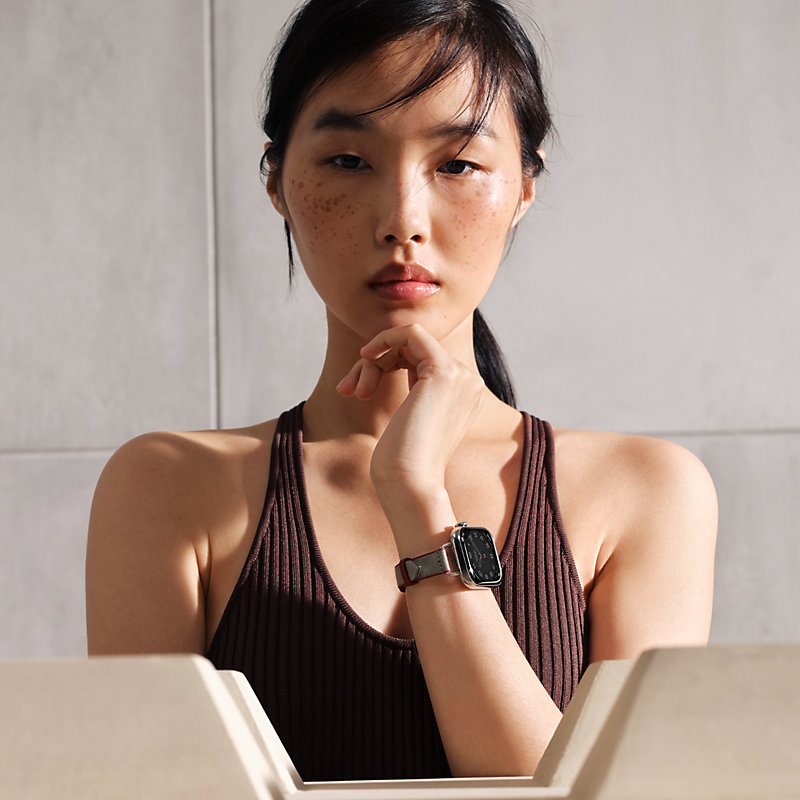 Band Apple Watch Hermès Single Tour 42 mm Twill Jump