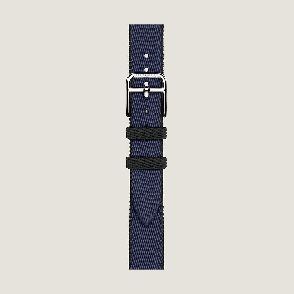 その他 HERMES - APPLE WATCH HERMES NOIR ATTELAGE 44/45mm Band Apple Watch Hermès Single Tour 42 mm - Black | Hermès