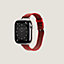 Band Apple Watch Hermès Single Tour 42&nbsp;mm Twill Jump Attelage, View: front, front, view 2 of 3