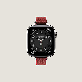 Band Apple Watch Hermès Single Tour 42 mm Twill Jump Attelage | Hermès USA