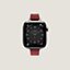 Band Apple Watch Hermès Single Tour 42&nbsp;mm Twill Jump Attelage, View: front, front, view 3 of 3