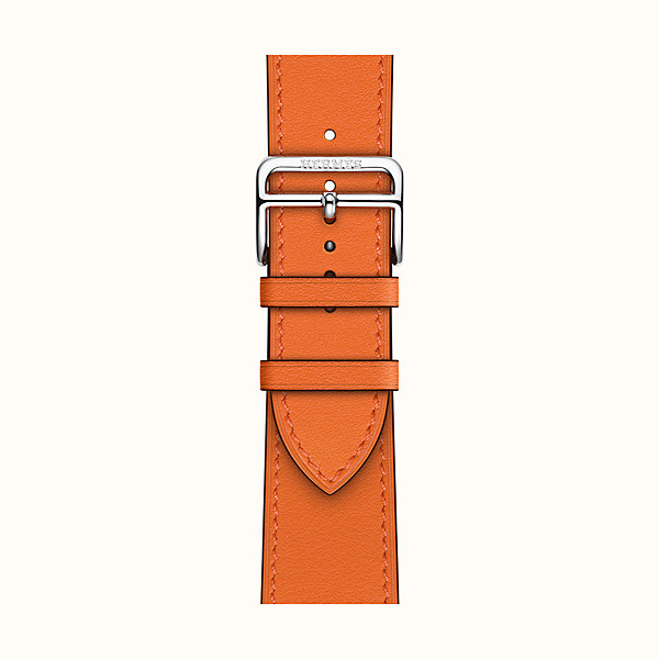 orange hermes apple watch band